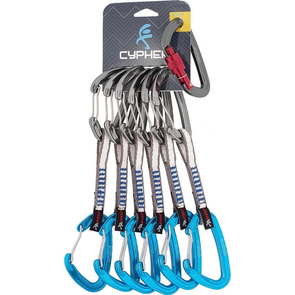 Cypher Ceres II Ultralight Quickdraws – 6-Pack Half Rack Set (Free Locking Carabiner Included)
