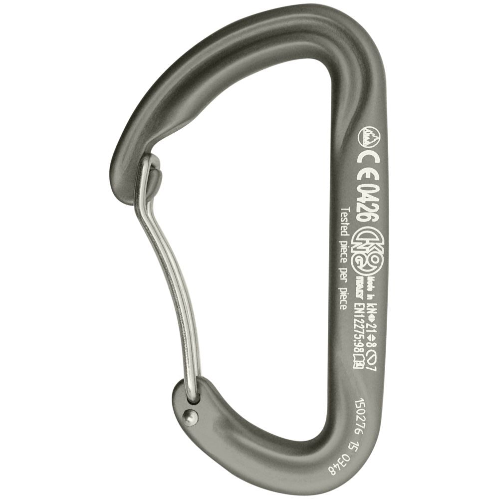 Kong Argon Wire Anodized Carabiner – Lightweight Hooded Wire Gate for Modern Climbing